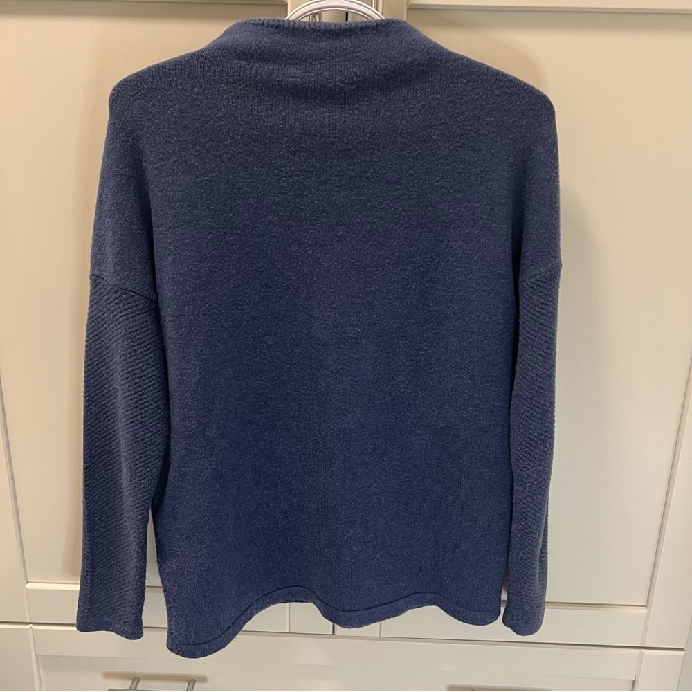 DENVER HAYES Blue Cowl Neck Sweater | Size Medium | Viscose, Nylon, Polyester - Picture 5 of 7